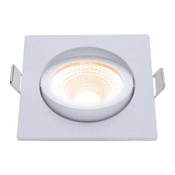 LED inbouwspot 5W DimToWarm 85mm 36gr vierkant verstelbaar wit - Afbeelding 4