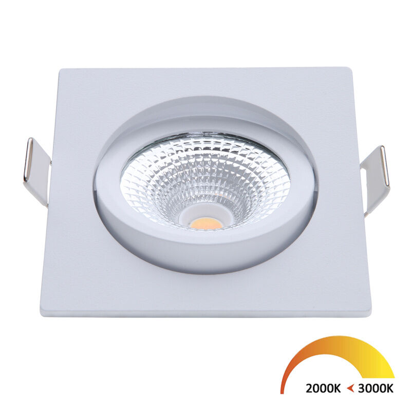 Product thumbnail LED inbouwspot 5W DimToWarm 85mm 36gr vierkant verstelbaar wit