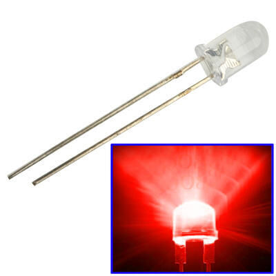 Product thumbnail LED 5mm TRANSPARANT ROOD