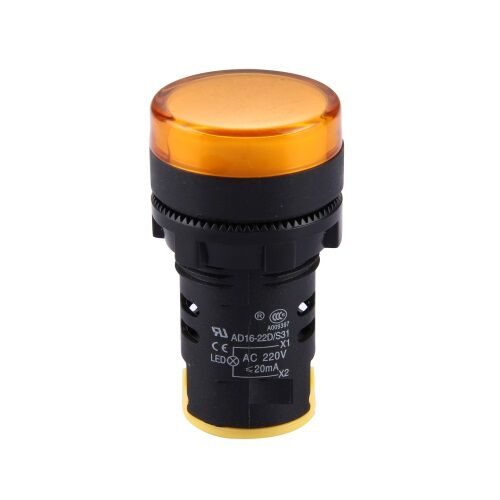 Product thumbnail LED SIGNAALLAMP GEEL 220V 22mm
