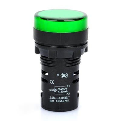 Product thumbnail LED SIGNAALLAMP GROEN 220V 22mm