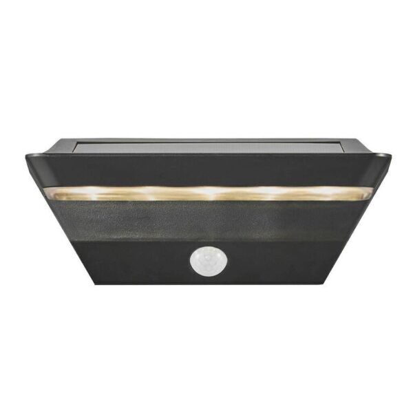 LED SOLAR WANDLAMP AGENA 5W 3000K ZWART - Afbeelding 2