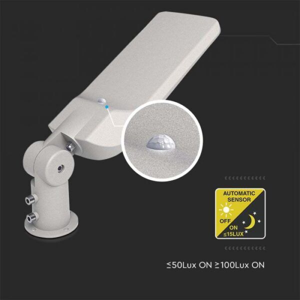 LED Straatlamp 100W 4000K grijs + schemerschakelaar - Afbeelding 4