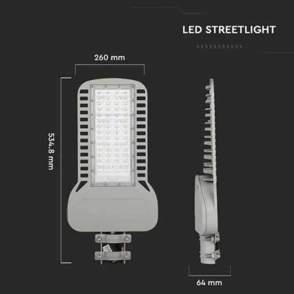 LED Straatlamp SLIM 150W 4000K grijs 20250 Lumen - Afbeelding 5