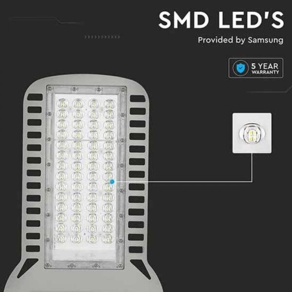 LED Straatlamp SLIM 150W 4000K grijs 20250 Lumen - Afbeelding 6