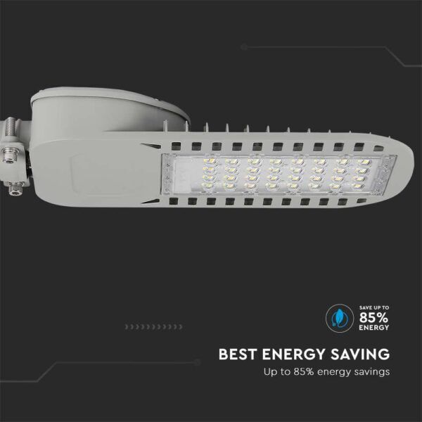 LED Straatlamp SLIM 50W 4000K grijs 6850 Lumen - Afbeelding 5