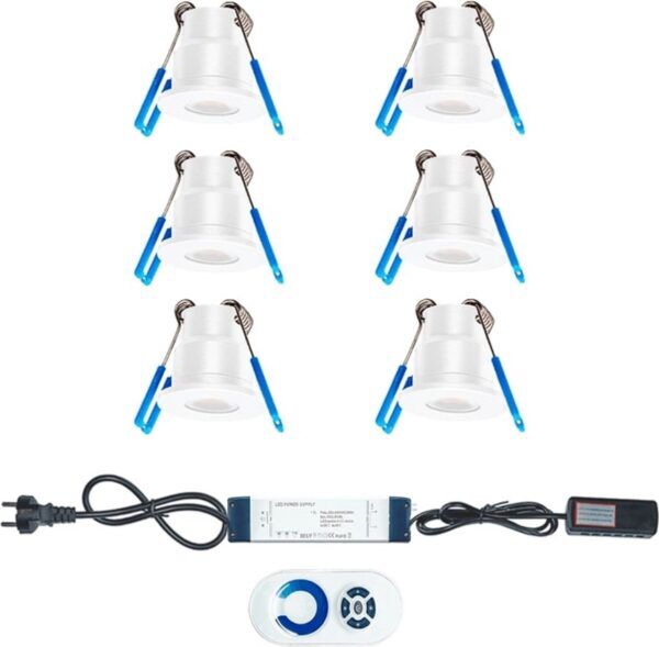 LED VERANDA SPOTS | 6 STUKS + AFSTANDSBEDIENING | WIT | IP65 - Afbeelding 2