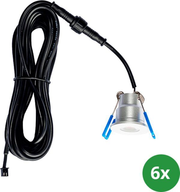 LED VERANDA SPOTS | 6 STUKS + AFSTANDSBEDIENING | ZILVER | IP65 - Afbeelding 5