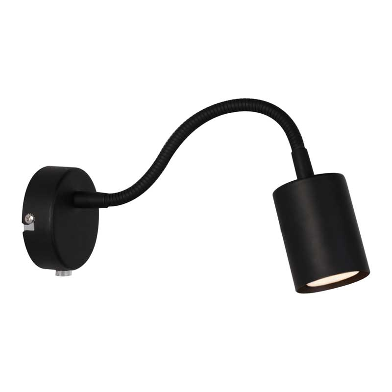 Product thumbnail NORDLUX LED WANDLAMP EXPLORE FLEX GU10 MET SCHAKELAAR ZWART