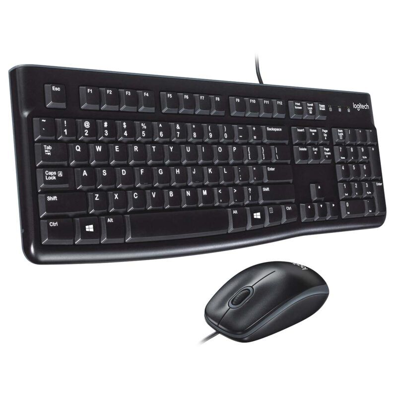 Product thumbnail MK120 Bedrade Muis en toetsenbord Standaard USB US International Zwart