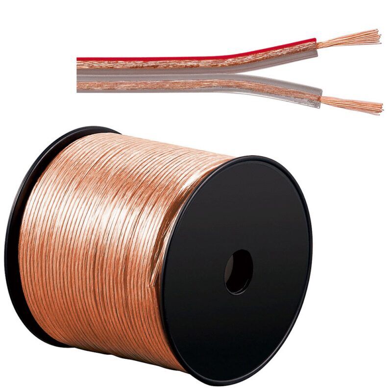 Product thumbnail Luidsprekerkabel 2x 0.75 mm² | 99.9% OFC | Transparant