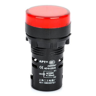 Product thumbnail LED SIGNAALLAMP ROOD 220V 22mm