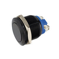 Product thumbnail METALEN DRUKKNOP 19MM ZWART