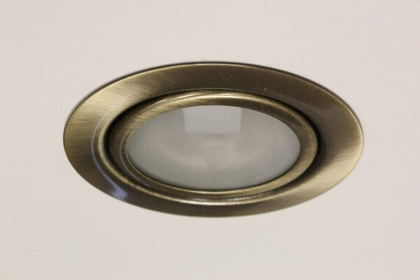 Meubelinbouwspot geborsteld brons, 12V 10W halogeenlamp G4-fitting - Afbeelding 4