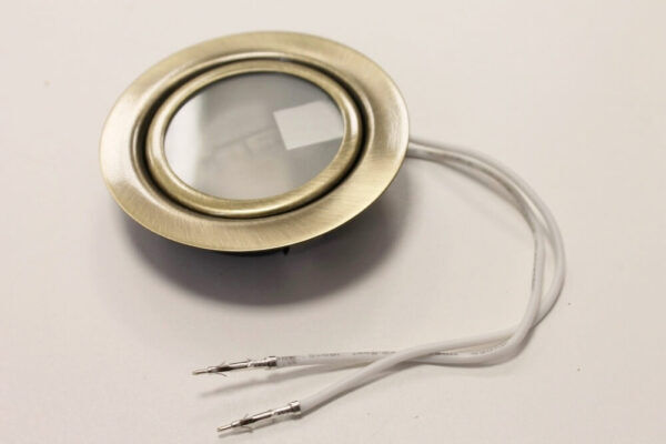 Meubelinbouwspot geborsteld brons, 12V 10W halogeenlamp G4-fitting - Afbeelding 2