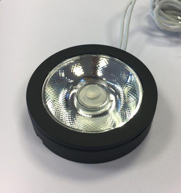 Meubelinbouwspot 12Vac zwart metaal met vaste dimbare 3W LED-lamp - Afbeelding 3