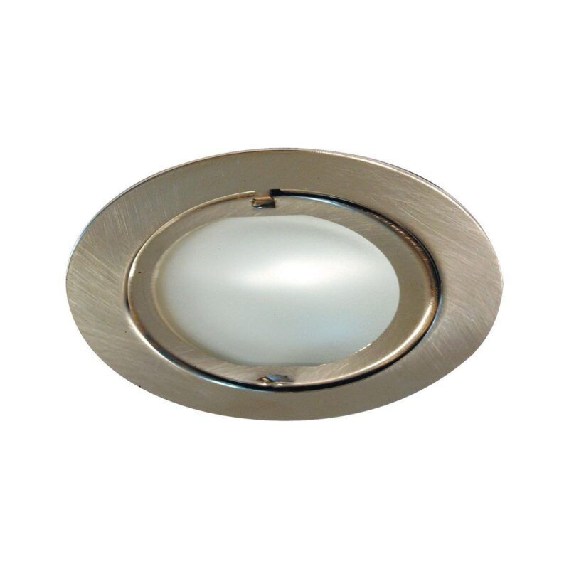 Product thumbnail Meubelinbouwspot metaal, geborsteld 12V 10W halogeenlamp G4-fitting