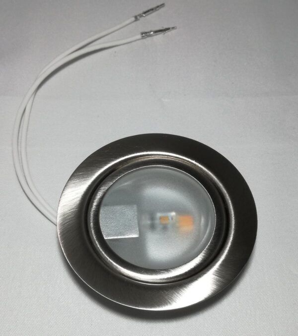 Meubelinbouwspot metaal, geborsteld incl. 12V LED-lamp 1.2W G4-fitting - Afbeelding 2