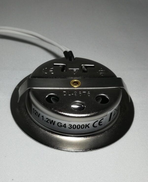Meubelinbouwspot metaal, geborsteld incl. 12V LED-lamp 1.2W G4-fitting - Afbeelding 3