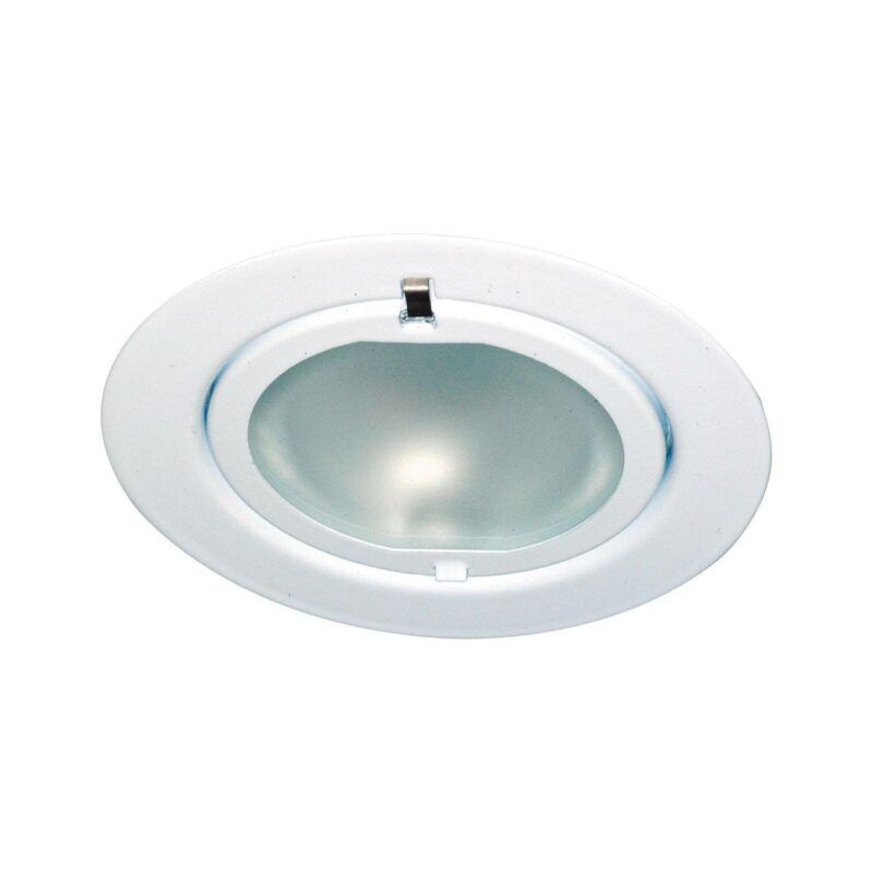Product thumbnail Meubelinbouwspot metaal, wit 12V 10W halogeenlamp G4-fitting