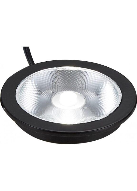 Product thumbnail Meubelinbouwspot 12Vac zwart metaal met vaste dimbare 3W LED-lamp