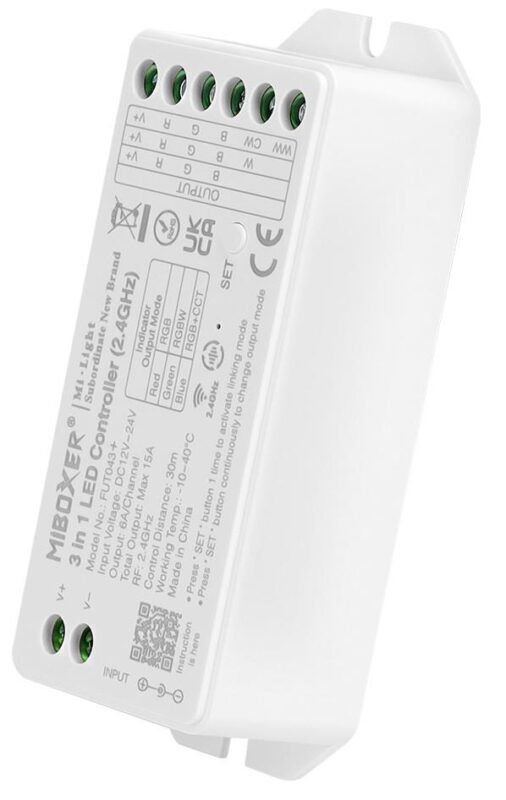Product thumbnail MI-LIGHT 2.0 RGBW RF-CONTROLLER VOOR LED STRIPS 2.4G