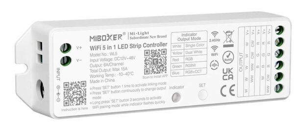 MI-LIGHT2.0 RGBW WIFI-CONTROLLER VOOR LED STRIPS 2.4G - Afbeelding 2