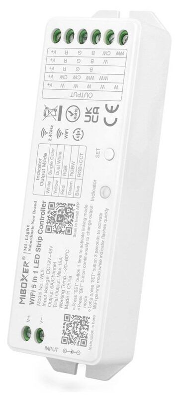 Product thumbnail MI-LIGHT2.0 RGBW WIFI-CONTROLLER VOOR LED STRIPS 2.4G