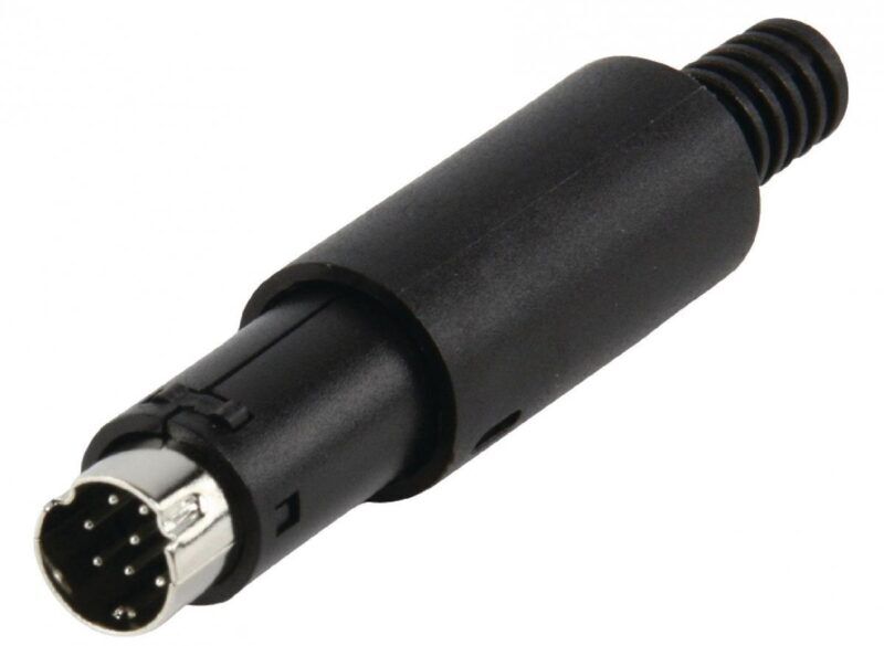 Product thumbnail 6-polige mini DIN Connector Male PVC Zwart