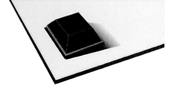 Product thumbnail VIERKANT RUBBEREN PLAKVOET 12.7x12.7x3mm (10 stuks)