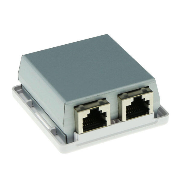 Modulair opbouwdoos afgeschermd 2-voudig CAT6A - Afbeelding 2