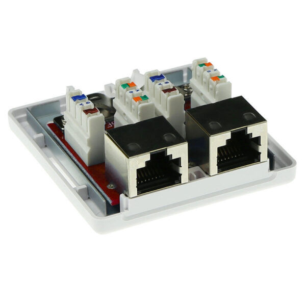 Modulair opbouwdoos afgeschermd 2-voudig CAT6A - Afbeelding 3