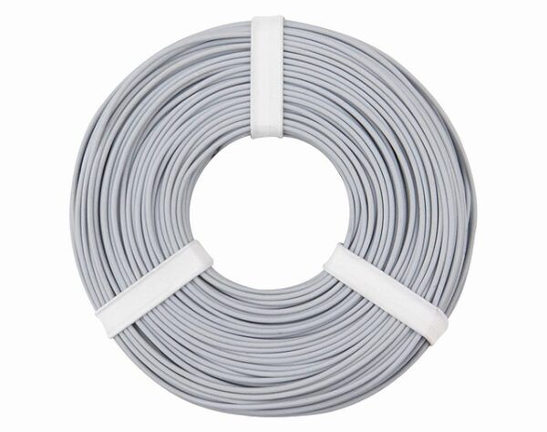 Soepel Montage snoer 0,25mm² grijs 10 meter