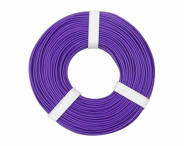 Product thumbnail Soepel Montage snoer 0,25mm² paars 10 meter