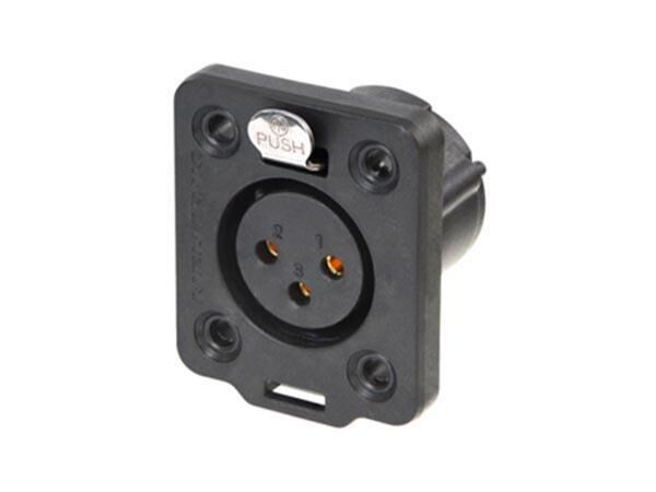 Product thumbnail NEUTRIK- 3-POLIG XLR-CHASSISDEEL - FEMALE - TRUE OUTDOOR PROTECTED (TOP)