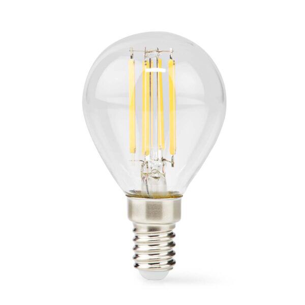 Nedis filament LED kogellamp 470 lumen 4.5W E14 230V 2700K helder dimbaar - Afbeelding 2