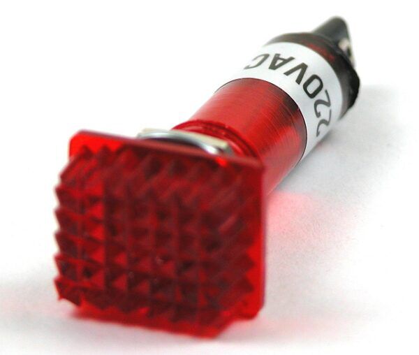 Neon controlelamp 12 x 16mm 230V rood - Afbeelding 2