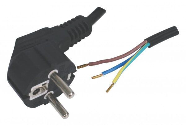 Aansluitsnoer | Schuko stekker | 5 meter | 3 x 1 mm² | zwart - Afbeelding 2