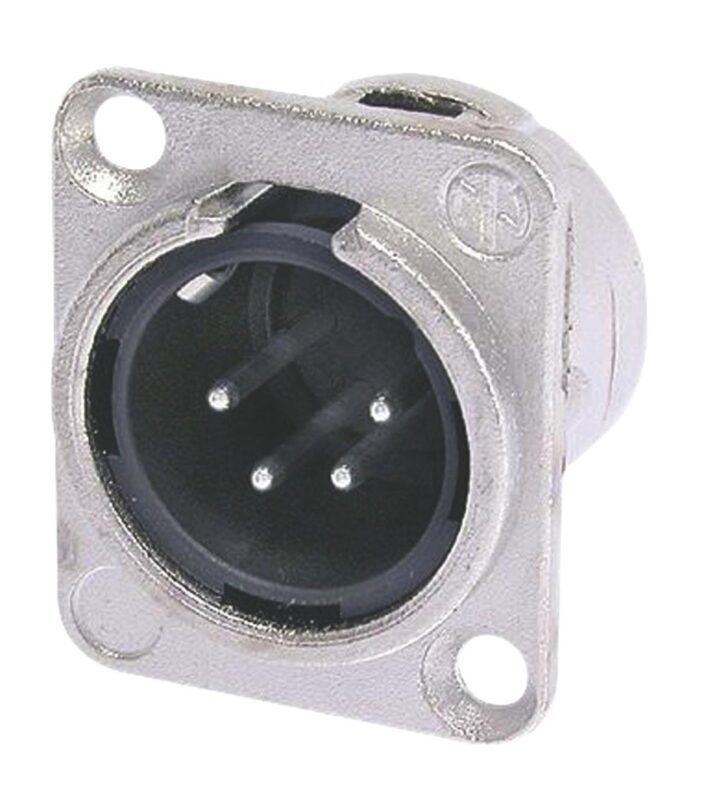 Product thumbnail NEUTRIK XLR CHASSISDEEL 4-POLIG MALE