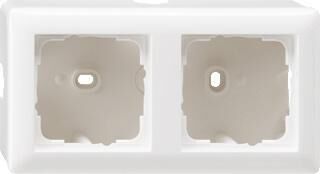 Product thumbnail Gira ST55 opbouwbak 2-voudig zuiver wit glans