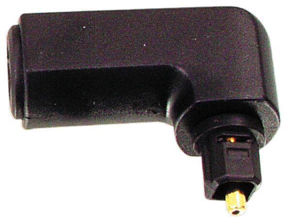 Digitale Audio Adapter 90˚ Haaks TosLink Male - TosLink Female Zwart