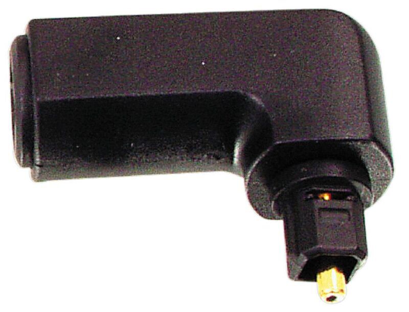 Product thumbnail Digitale Audio Adapter 90˚ Haaks TosLink Male - TosLink Female Zwart