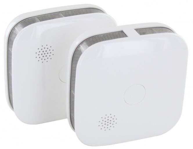 Product thumbnail Optische mini rookmelder (2 stuks) koppelbaar + lithium batterij 5 jaar