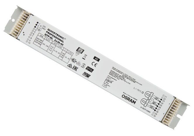 Product thumbnail Osram Quicktronic QTP-DL 2x36W / 2x40W Elektronisch Voorschakelapparaat (EVSA)