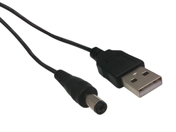 Product thumbnail USB 2.0 Kabel | A-PLUG MANNELIJK NAAR DC-PLUG MANNELIJK - 2.1 x 5.5 mm | 1 meter