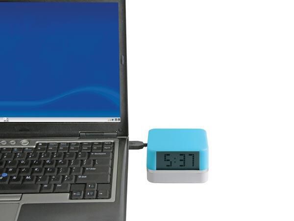 Product thumbnail USB 2.0-HUB / 4 POORTEN + DIGITALE KLOK EN SFEERLAMP