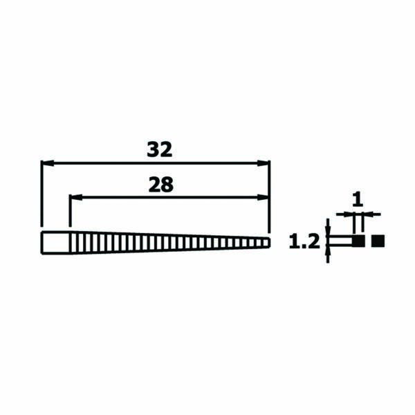 Platbektang 160 mm lang - Afbeelding 4