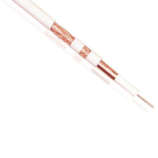 Coaxkabel 75 Ohm 7.0 mm wit per meter