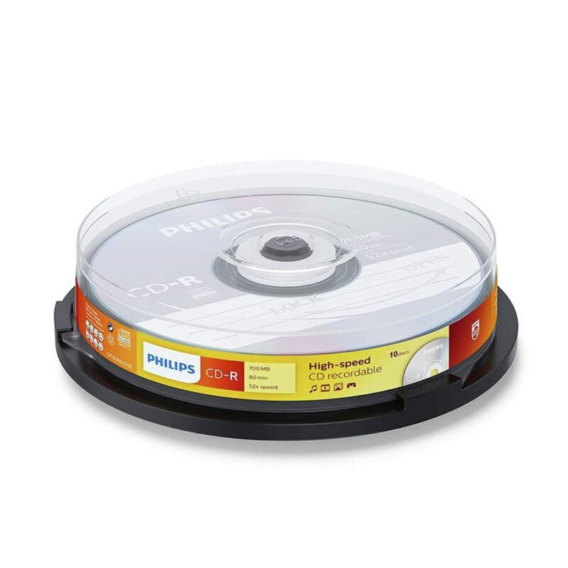 Product thumbnail Philips CD-R 700Mb 52Xspeed Spindle 10 Stuks