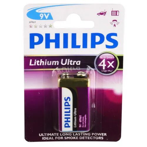 Product thumbnail Philips Lithium Batterij 9V | 1-Blister | MN1604 | 6LR61